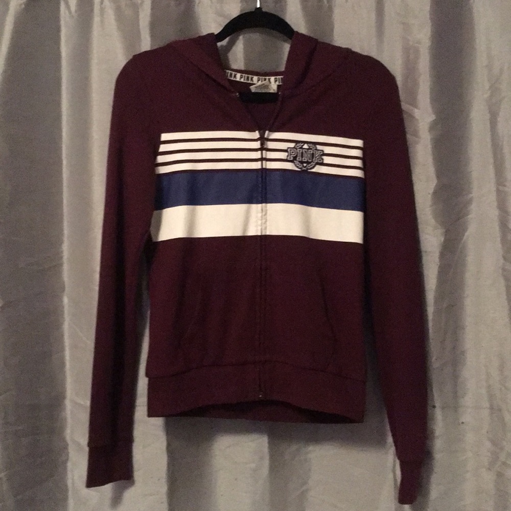 VS pink zip up hoodie